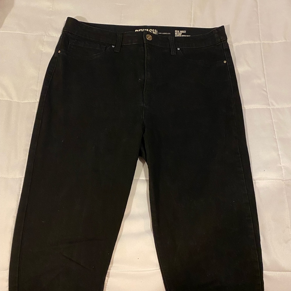 Rewash Brand Super High Rise- Black Jeans
